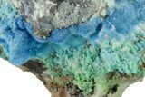 Vibrant Blue Cyanotrichite with Cubic Fluorite - China #238825-1